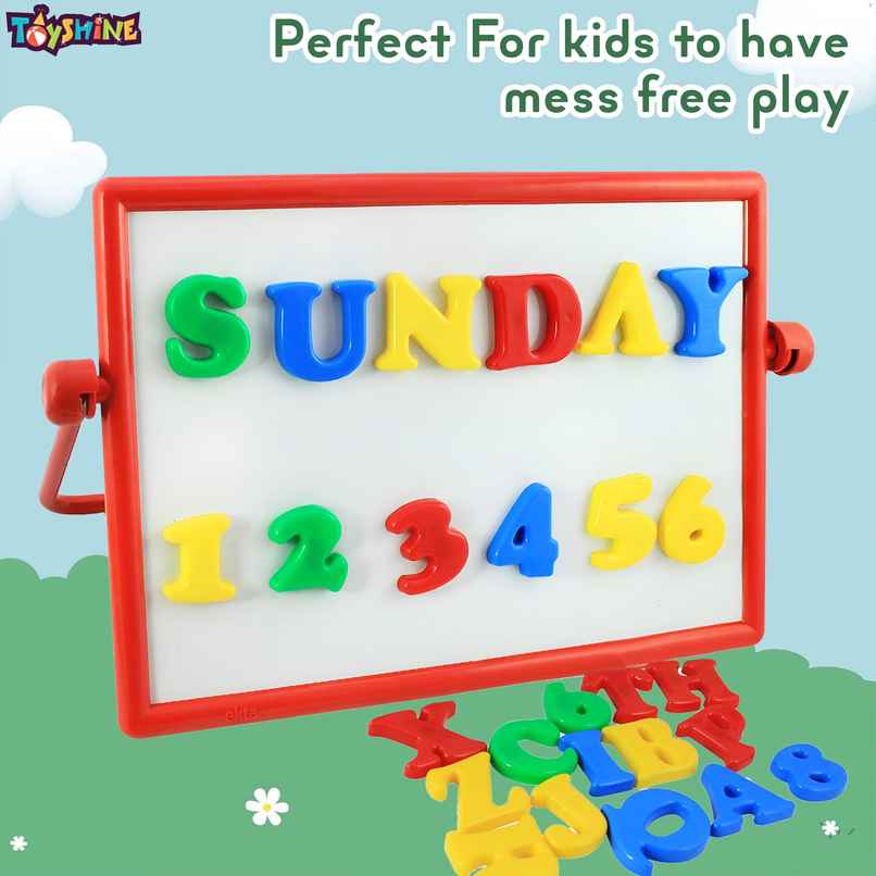 Toyshine Abc Numero Magnetic Blackboard Educational Alphabet & Number Learning Board For Kids