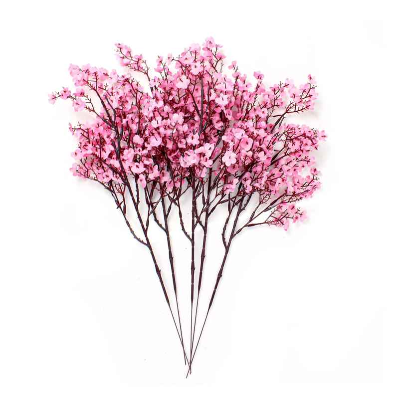 Tied Ribbons 5 Pcs Artificial Baby Breath Gypsophila Flowers