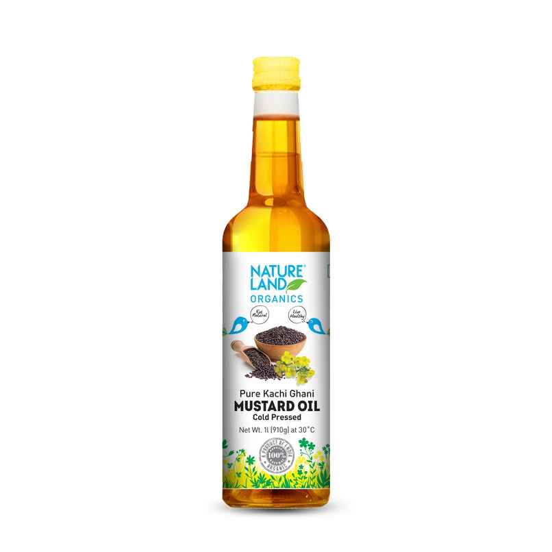 Natureland Organics Mustard (Sarson) Cold Pressed Oil | Kacchi Ghani Natureland Organics Mustard (Sarson) Cold Pressed Oil | Kacchi Ghani