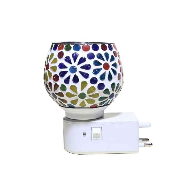 DesiDiya 2W Ceramic Camphor Diffuser Set with Night Lamp - Multicolour DesiDiya 2W Ceramic Camphor Diffuser Set with Night Lamp - Multicolour
