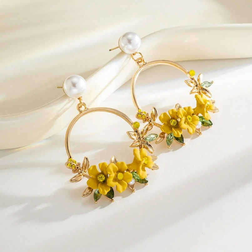 YouBella Jewellery Ear rings for women Floral Resin Earrings for Girls and Women (YBEAR - 32471)