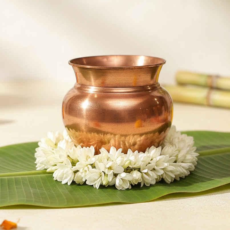 Copper Kalash for Pooja | 300 ml | Svasti Copper Kalash for Pooja | 300 ml | Svasti