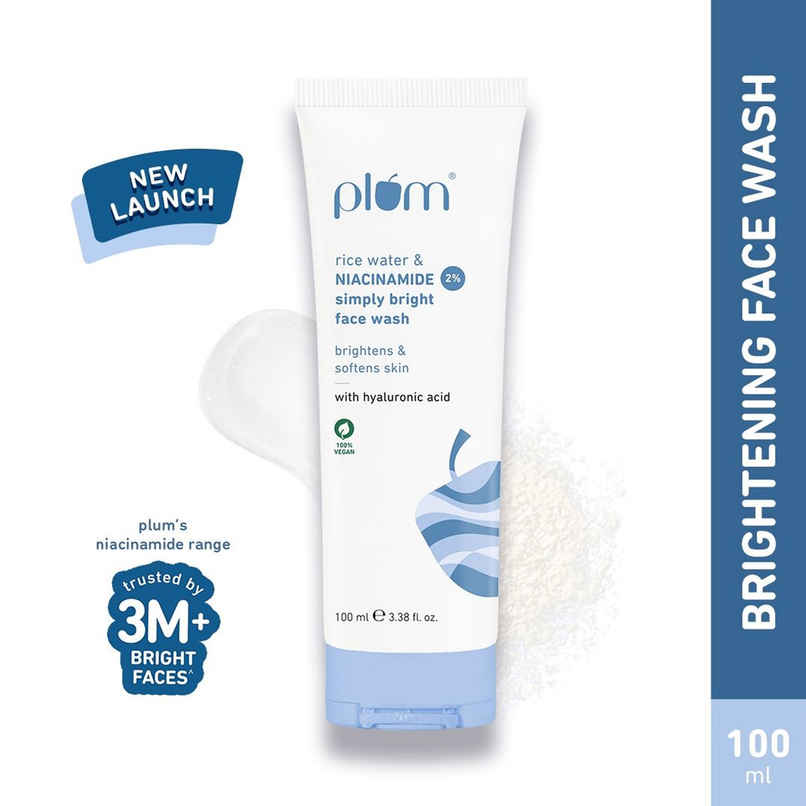 Plum Simply Bright 2% Niacinamide Face Wash With Rice Water Plum Simply Bright 2% Niacinamide Face Wash With Rice Water