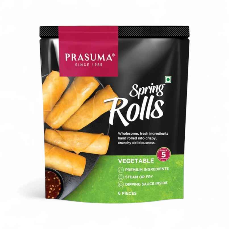 Prasuma Spring Rolls Veg Frozen | Easy to Cook