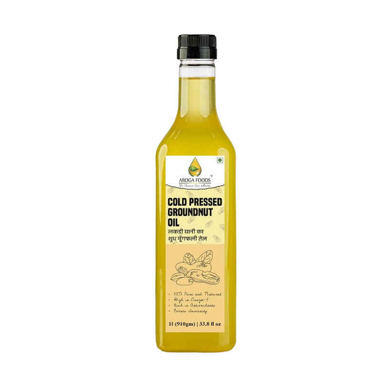 Aroga Foods Groundnut (Peanut) Cold Pressed Oil | Healthy Cooking Oil