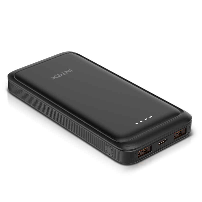 Intex 10000 mAh 22 W Wired Power Bank(Lithium Polymer, Fast Charging for Mobile) - Smokey Black