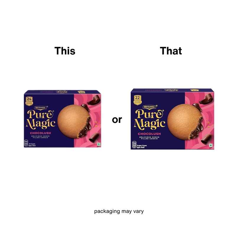 Britannia Pure Magic Chocolush Choco Filled Cookie Britannia Pure Magic Chocolush Choco Filled Cookie