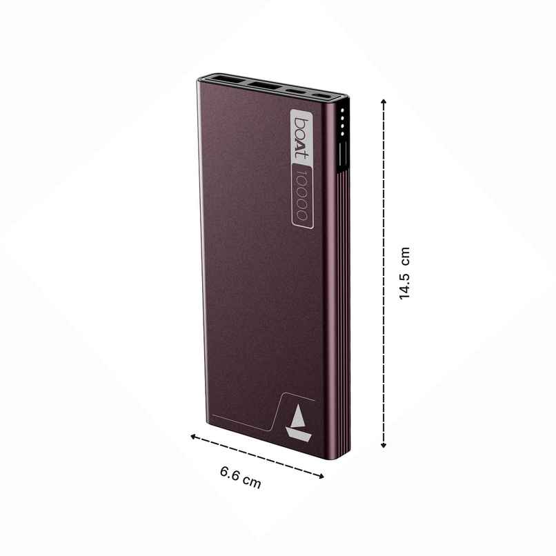 boAt 10000 mAh Power Bank w/ 22.5W Fast Charging & Smart IC Protection - PB300 (Burgundy) boAt 10000 mAh Power Bank w/ 22.5W Fast Charging & Smart IC Protection - PB300 (Burgundy)
