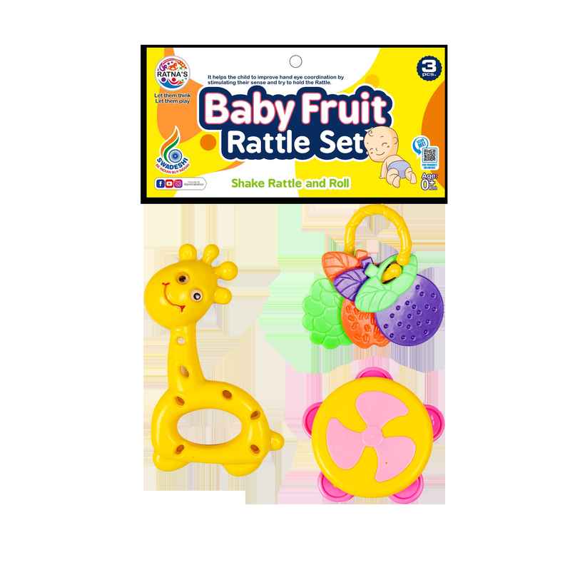 Ratna's Baby Fruit Rattle | 3 Pcs
