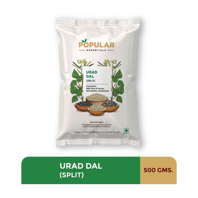 Popular Essentials Urad Dal Split | Unpolished