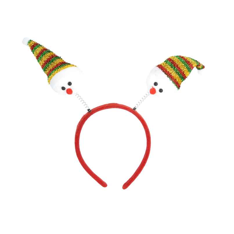 Christmas Snowman With Glitter Cap Hairband | Assorted | Gullak Christmas Snowman With Glitter Cap Hairband | Assorted | Gullak