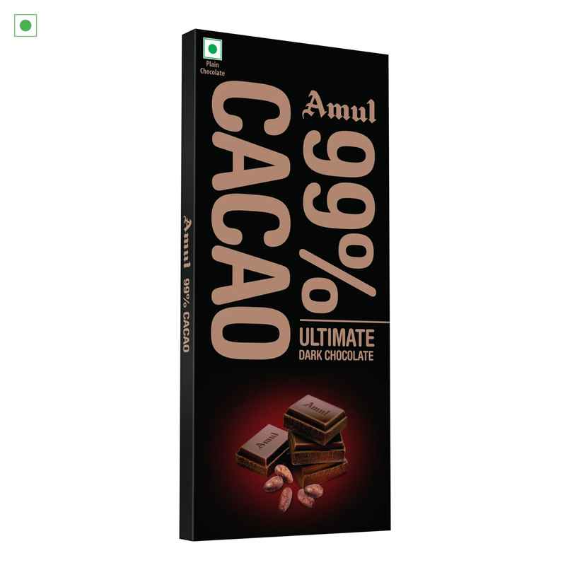 Amul 99% Cacao | Ultimate Dark Chocolate Amul 99% Cacao | Ultimate Dark Chocolate