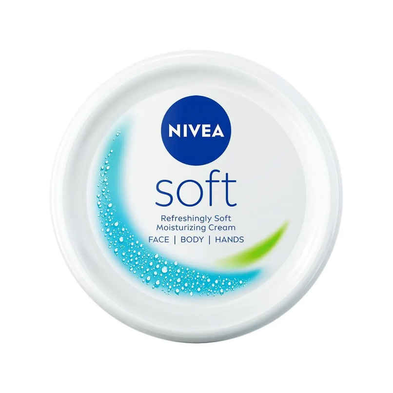 NIVEA Soft Light Moisturizer for Face, Hand & Body, Non-Greasy Cream for Instant Hydration