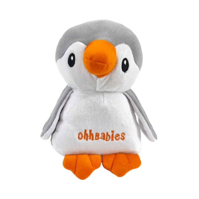 Ohhbabies Penguin Soft Rattle Toy | Grey