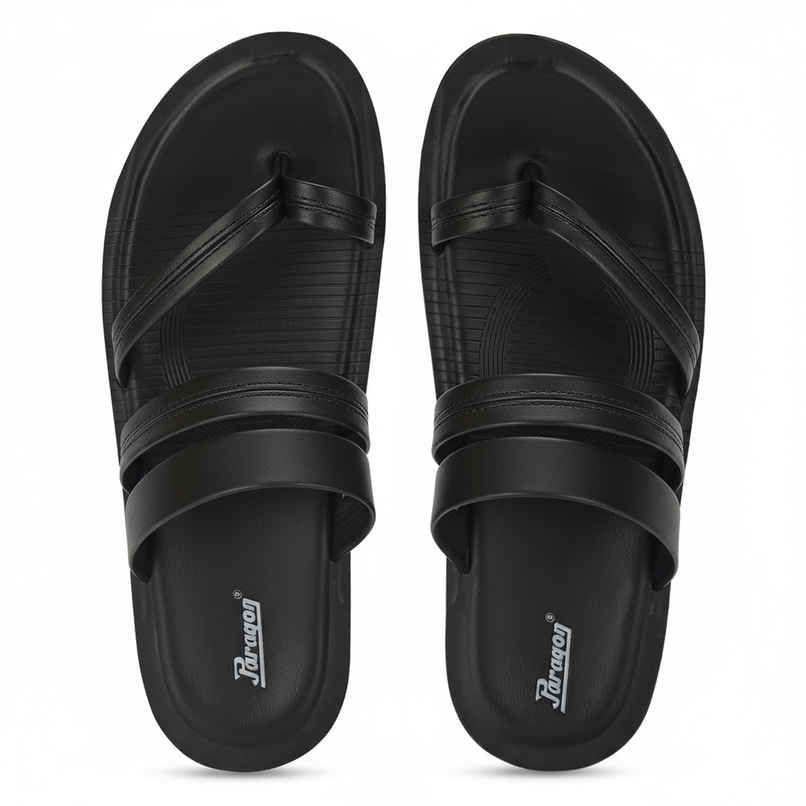 Paragon Men's Black Pu Sandals PUK2224G UK 6