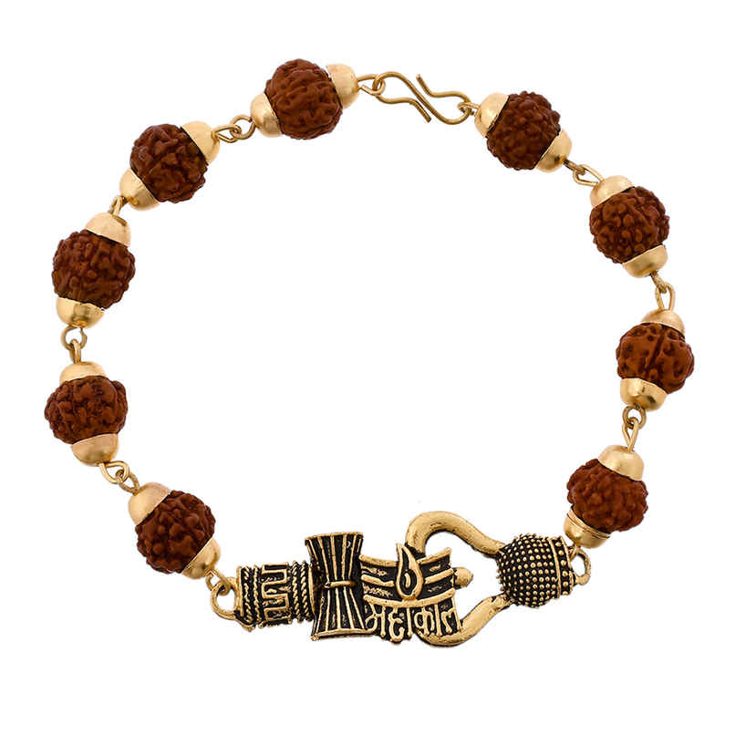 Religious Lord Shiva Motifs Rudraksha Rakhi (Voylla)