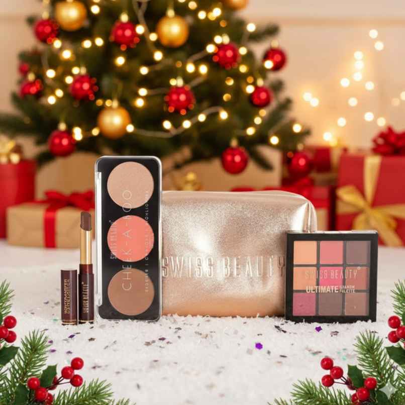 Swiss Beauty Everyday Ultimate Makeup Kit | Eyeshadow | Lipstick | Highlighter & Blusher & Pouch