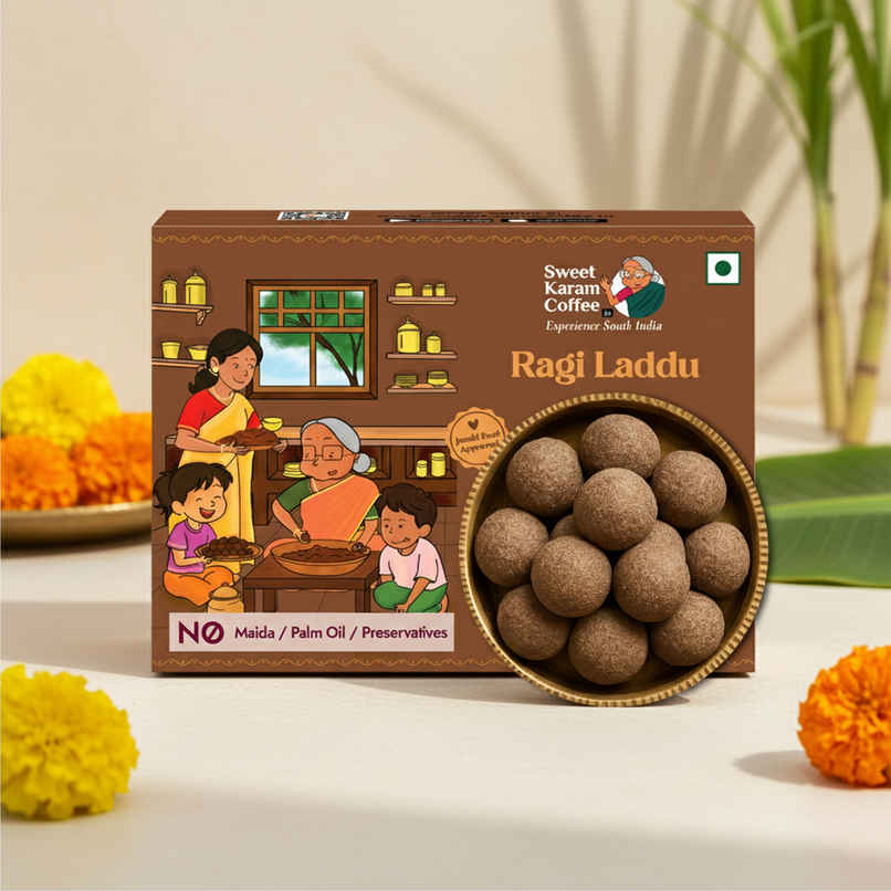 Sweet Karam Coffee White Sugar Free Ragi Laddu - No Preservatives