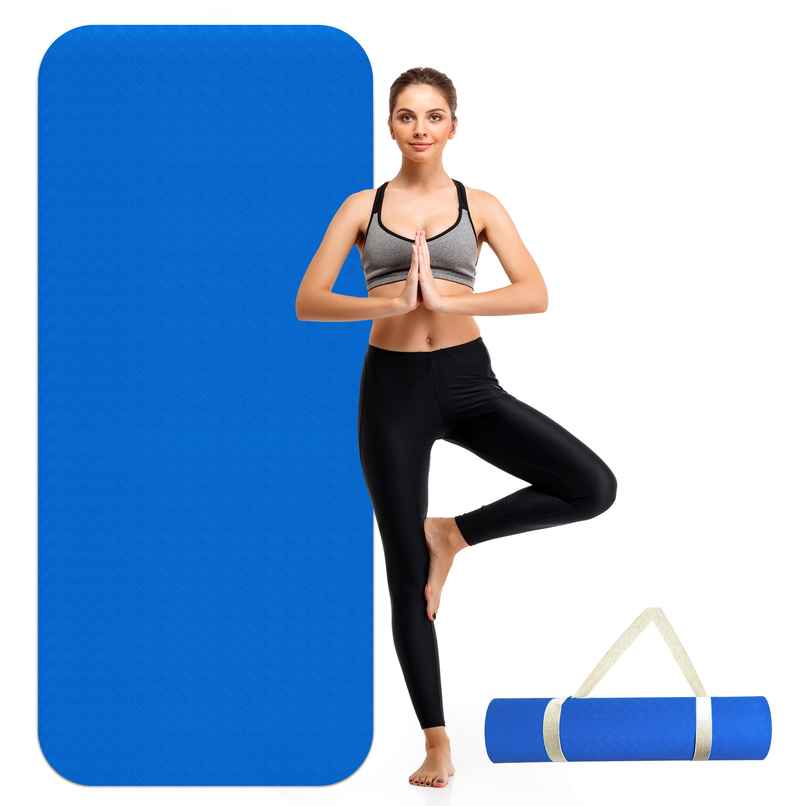 Slovic Yoga Mat EVA 4mm with Strap - Lightweight, Non-Slip Exercise & Fitness Mat for Home & Gym