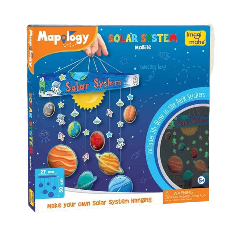 Imagimake Mapology Solar System Mobile - DIY Educational Puzzle Toys for Kids Gifting (5+ Years)
