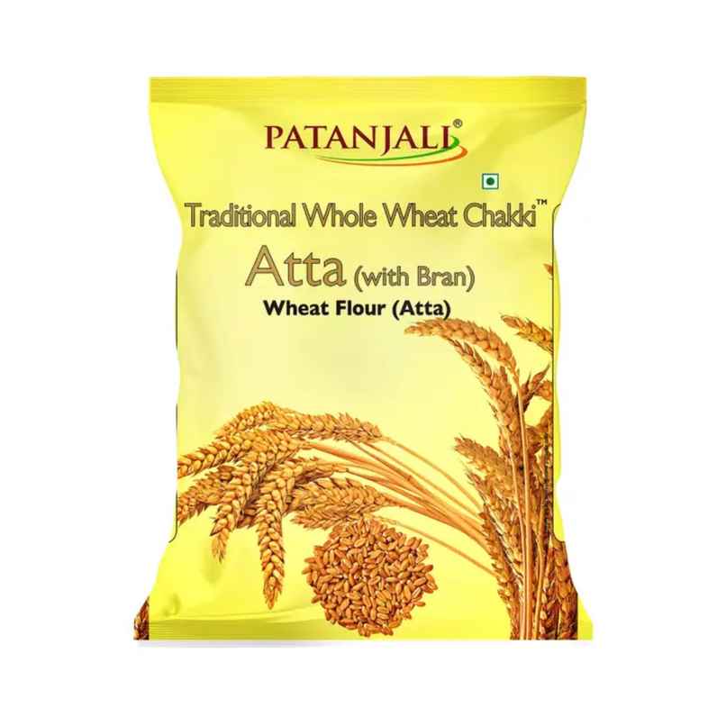 Patanjali Wheat Flour Atta With Bran | Traditional Chakki Gehu Atta | For Soft and Fluffy Roti Patanjali Wheat Flour Atta With Bran | Traditional Chakki Gehu Atta | For Soft and Fluffy Roti