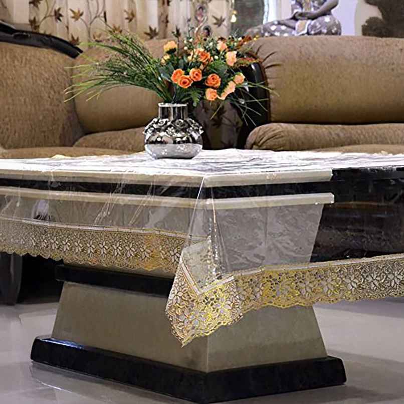 Kuber Industries PVC Waterproof 40x60 Inch Center Table Cover | Dining | Party | Events | Gold Lace Kuber Industries PVC Waterproof 40x60 Inch Center Table Cover | Dining | Party | Events | Gold Lace