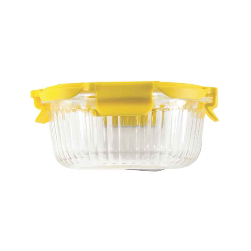 Veigo See & Serve - Oven Safe Glass Container + Innovative Tempered Glass Lid (620 ml) Yellow Veigo See & Serve - Oven Safe Glass Container + Innovative Tempered Glass Lid (620 ml) Yellow