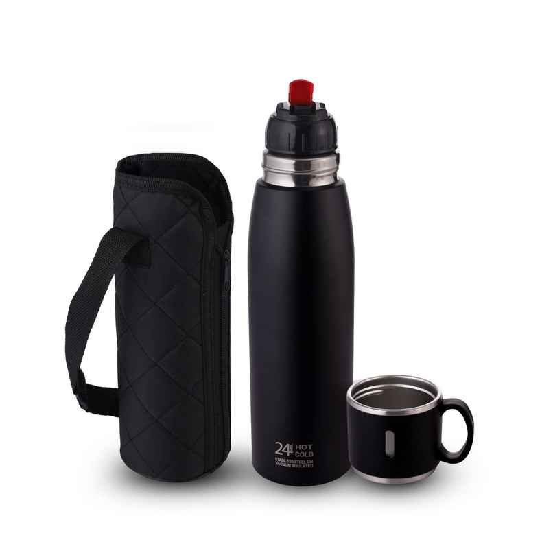 Cello Duro Cup Style Thermosteel Flask | 1 L | Assorted