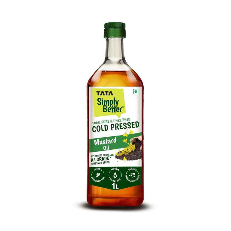 Tata Simply Better Mustard (Sarson) Cold Pressed Oil | Unrefined & Healthy Cooking Oil