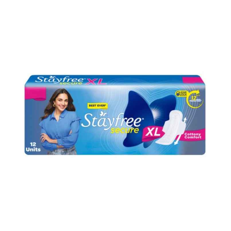 Stayfree Secure Cottony Sanitary Pads | XL | 12 pcs Stayfree Secure Cottony Sanitary Pads | XL | 12 pcs