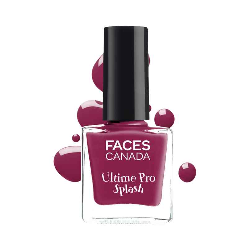 Faces Canada Ultime Pro Splash Nail Enamel - Purple Rain 19 Glossy | Quick Drying