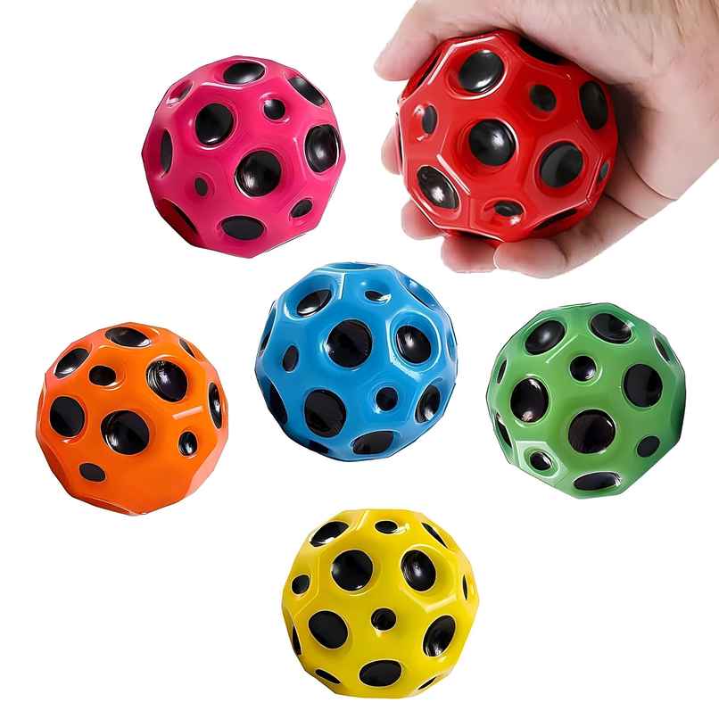 Toyshine Pack Of 6 High Jumping Moon Balls | For Kids and Adults