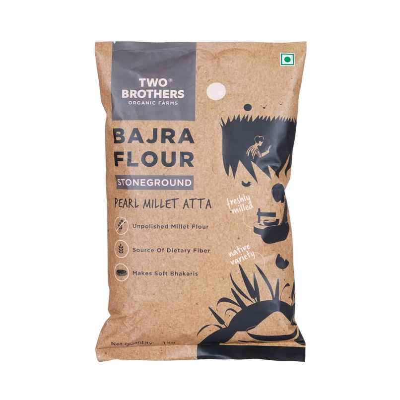Two Brothers Bajra Flour, Stoneground, Pearl Millet Atta