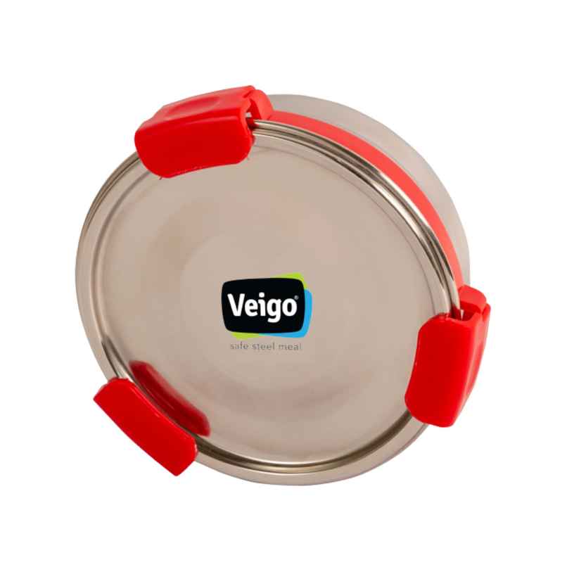 Veigo Maxoround - Stainless Steel Leakproof Dabbi (325Ml) Kitchen/Table/Freezer/Leftovers - Red
