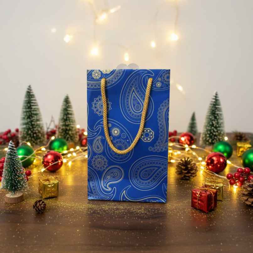 ABK Metallic Party Bag Single 10.5 x 6.5 x 3 Inches (Colour May Vary)