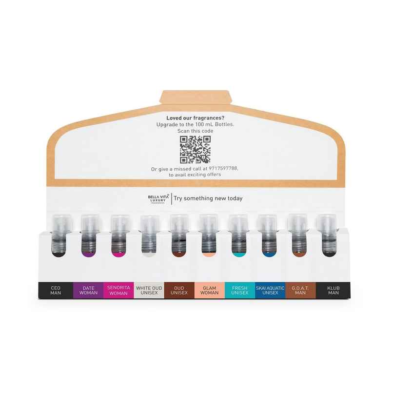 Bella Vita Luxury Unisex Trial Perfumes Pack For Men And Women Bella Vita Luxury Unisex Trial Perfumes Pack For Men And Women