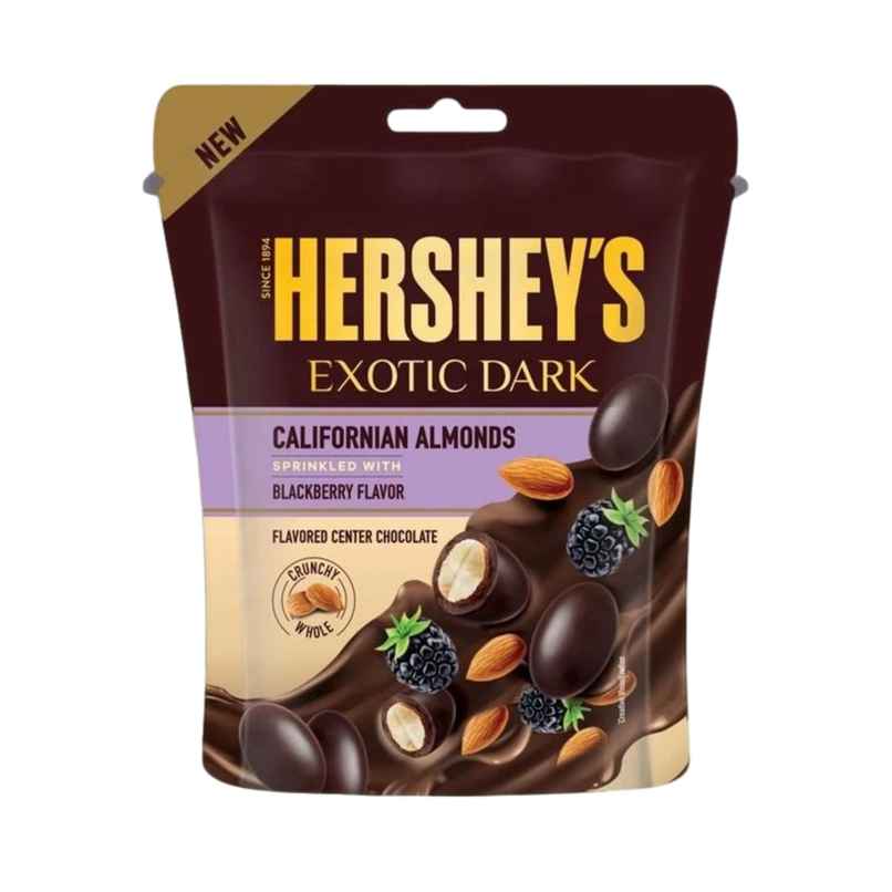 Hershey's Exotic Dark Chocolate Californian Almonds - With Blackberry Crunchy Dark Chocolate