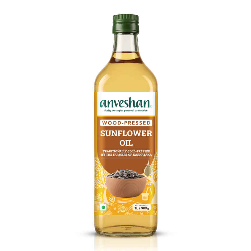 Anveshan Sunflower Wood Cold Pressed Oil | Healthy Cooking Oil