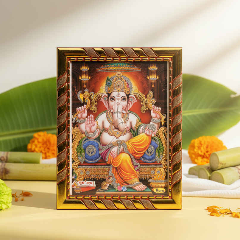 Ganesh Ji Diety Photo | 20 cm x 16 cm | Chandar
