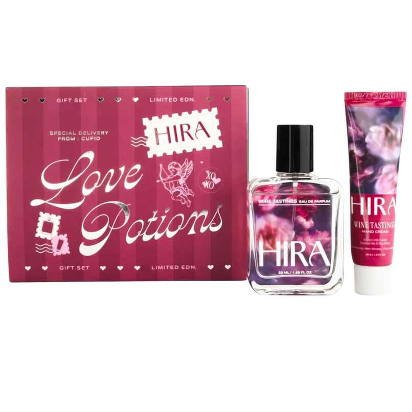 HIRA Women's Perfume & Hand Cream Gift Box | Wine Tastings Love Potions Edition | Gift for Her