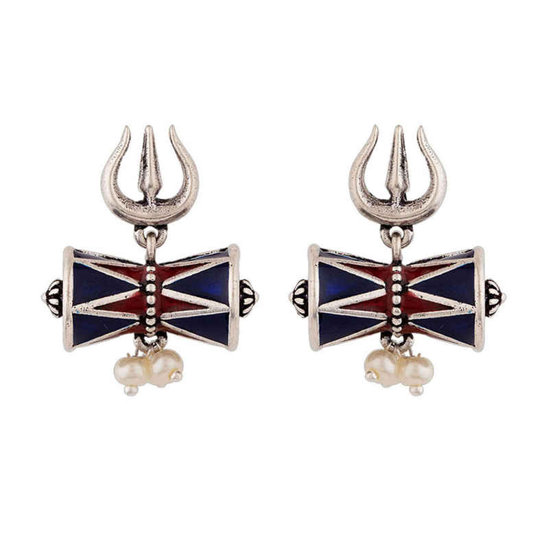 Voylla Moksha Damru Trishul Earrings