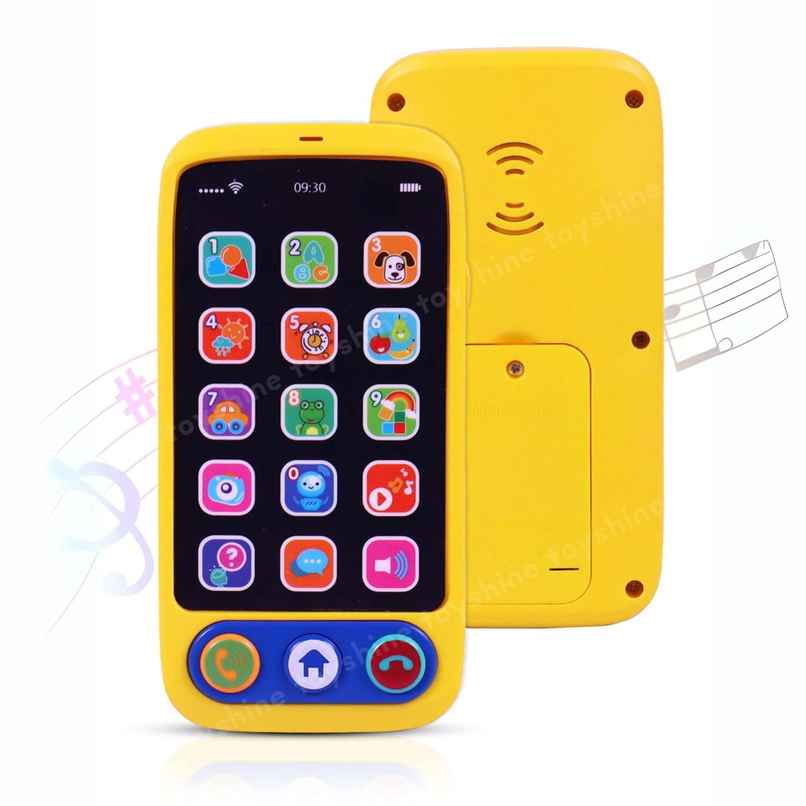 Toyshine Battery-Operated Cell Phone Toy with 15 Touch Buttons for Kids (Colour May Vary)