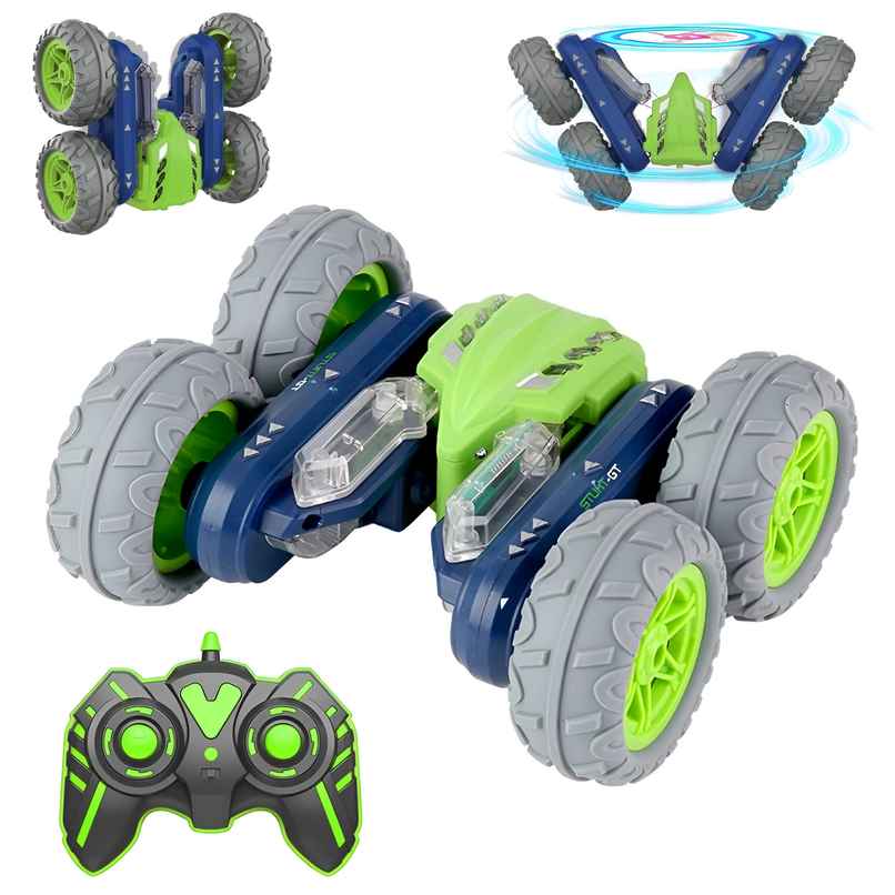 Toyshine Hologram Remote Control Car Stunt Rc Cars 2.4Ghz With Double Sided 360 Green Toyshine Hologram Remote Control Car Stunt Rc Cars 2.4Ghz With Double Sided 360 Green