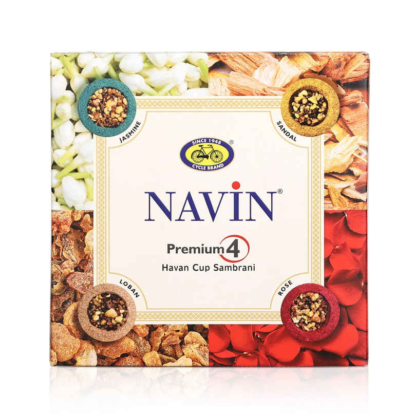 Cycle Navin 4-in-1 Havan Sambrani Cup Assorted Box Cycle Navin 4-in-1 Havan Sambrani Cup Assorted Box
