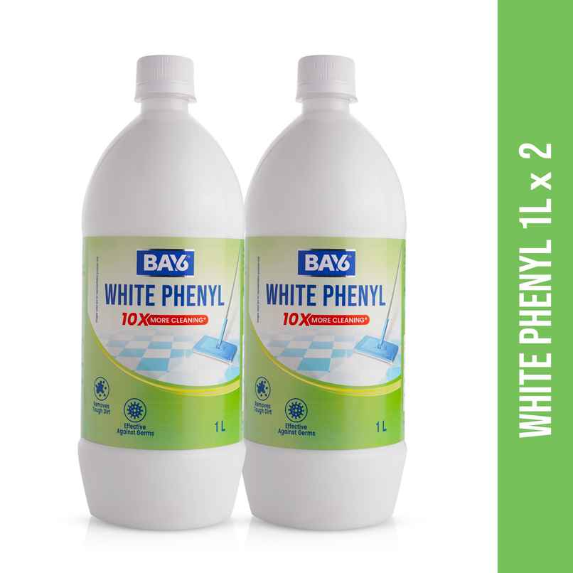 BAY6 White Phenyl Tough Dirt Removal Germ Fighter | Pack of 2