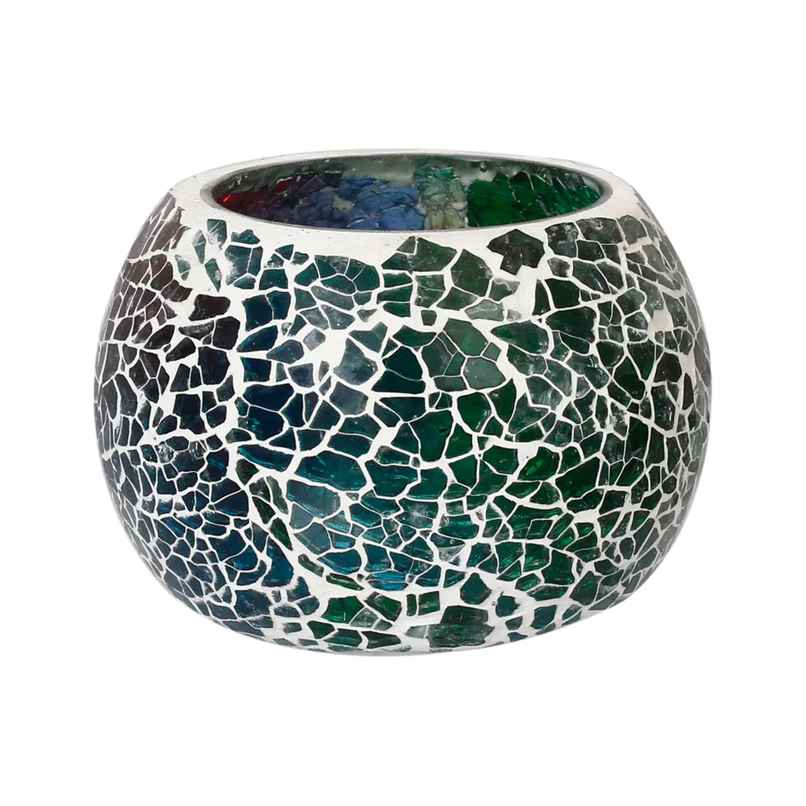 eCraftIndia Mosaic Glass Decorative Tea Light Holder/Diya
