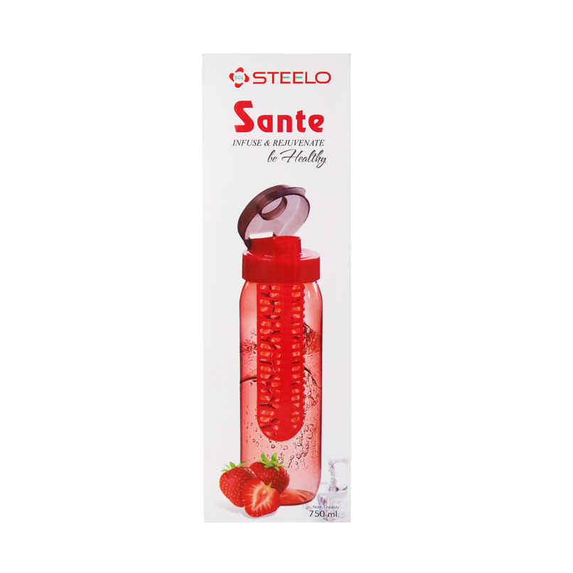 Steelo Plastic Sante Infuser Bottle | Assorted | 750 ml