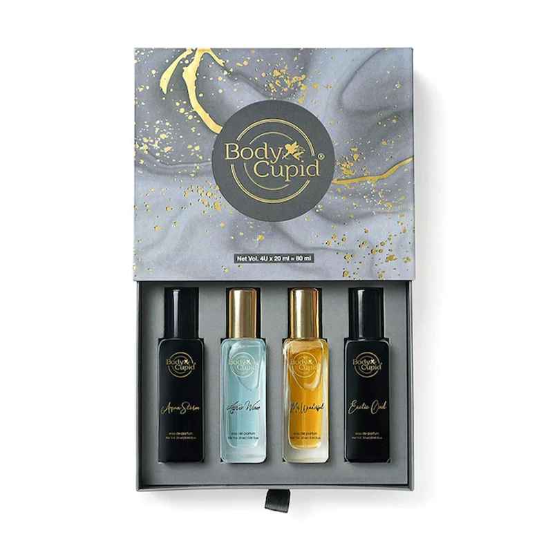 Body Cupid Luxury Perfume Gift Set for Men Long Lasting Fragrances - Pack of 4 Body Cupid Luxury Perfume Gift Set for Men Long Lasting Fragrances - Pack of 4