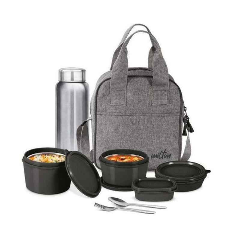 Milton Savor Lunch Tiffin (3 Microwave Safe Inner Steel Containers, 180/320/450 Ml; Milton Savor Lunch Tiffin (3 Microwave Safe Inner Steel Containers, 180/320/450 Ml;