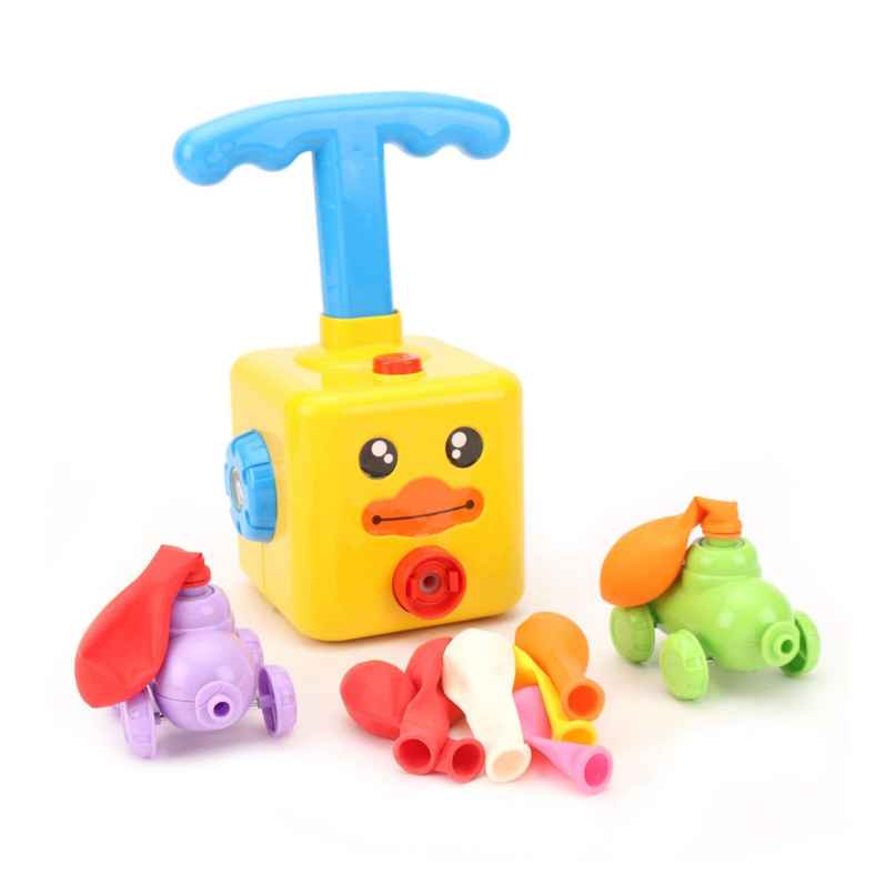 Fablue Balloon Launcher for Kids - Balloon Powered Car Toy for Kids with Launch Tower and Pump